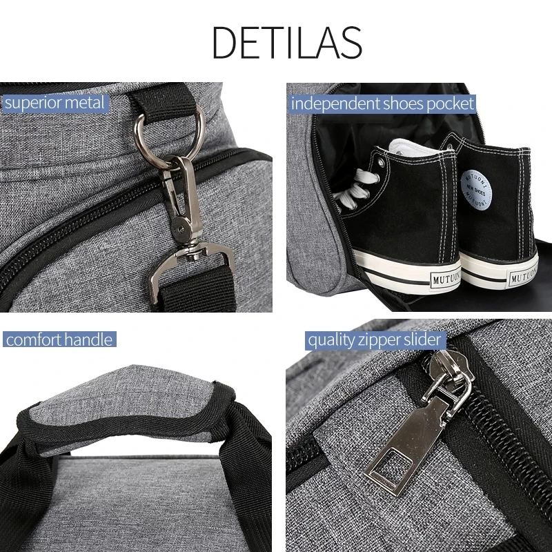 Men Sports bag Gym Bag Football Training Bag Waterproof Travel Independent Shoe Print Personalise Pattern