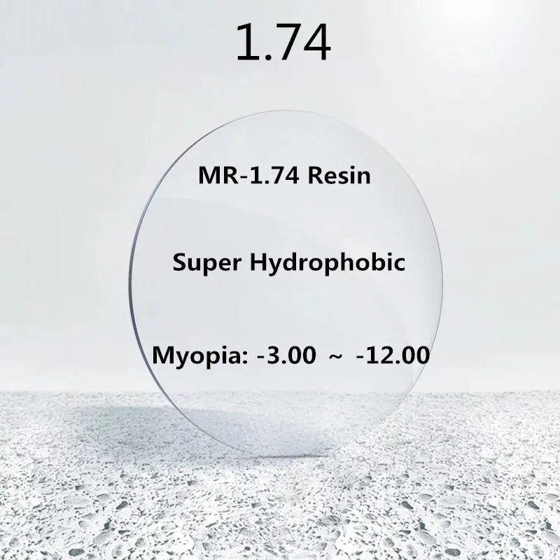 1.74 MR1.74 1,56 1,61 1,67 1,74 по рецепту, анти голубые лучи, обесцвечивание, смола, асферические оптические очки, линзы, близорукость, Пресбиопия(только линзы - Цвет линз: 1.74 MR1.74