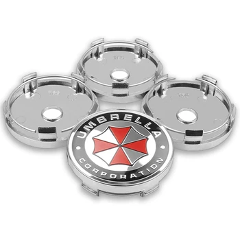 

4PCS 56MM 60MM Umbrella corporation Car Wheel Center Hub Caps Badge Emblem Sticker Decal Wheel Dust-proof covers Car accessories