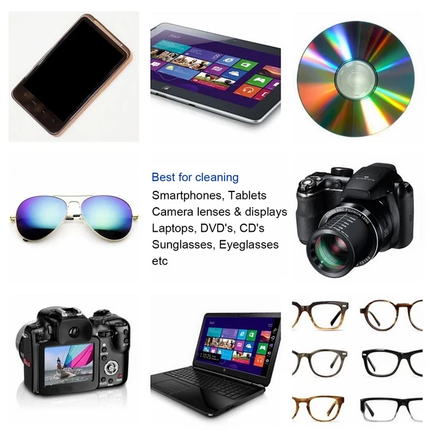 Behogar 4Pcs 30 X Cm Nagy Laptop Képernyő Mikroszálas Tisztító Törlőkendő Az Órákhoz Kamera Lencse Üvegek Véletlenszerű Színek - Image 4