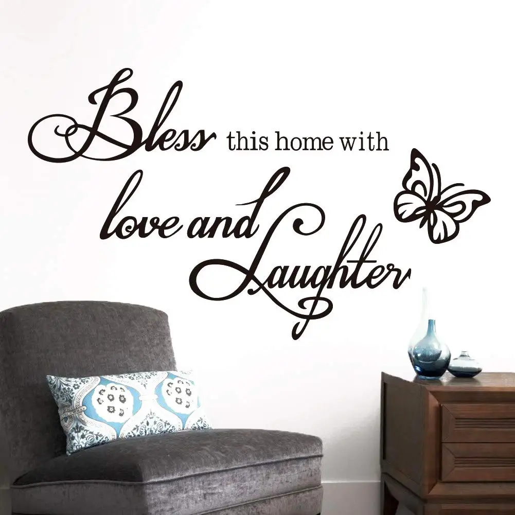 Hot love and laughter quotes Art Sticker Waterproof Wall Stickers For Kids Rooms Home Decor Mural | Дом и сад