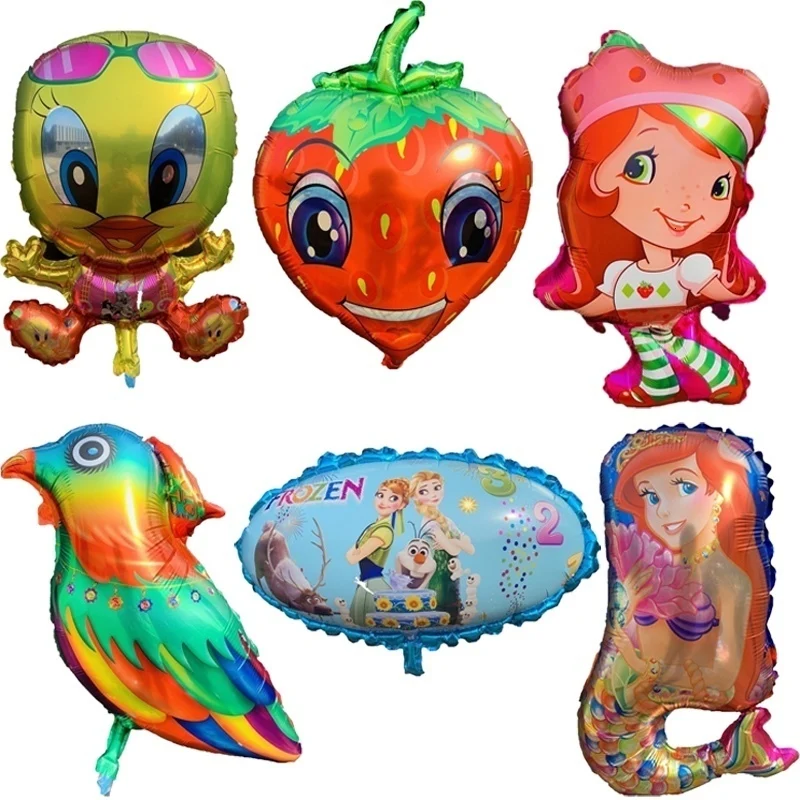 

1pc Princess And Annunciation Bird Foil Balloons SpongeBob Globos Birthday Party Decorations Kids BabyShower boy and girl Toys