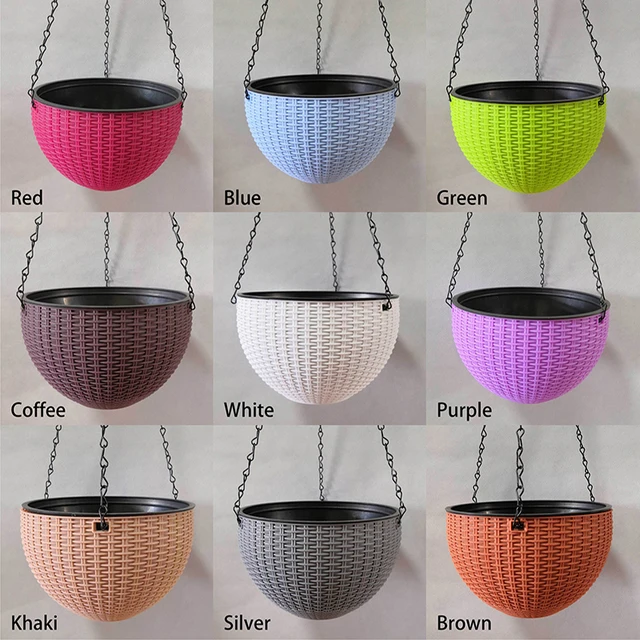1Db Gyanta Lógó Növényi Edények Virág Kosár Fogaskert Kültéri Függő Virágtartót Fal Dekorációhoz - Image 2