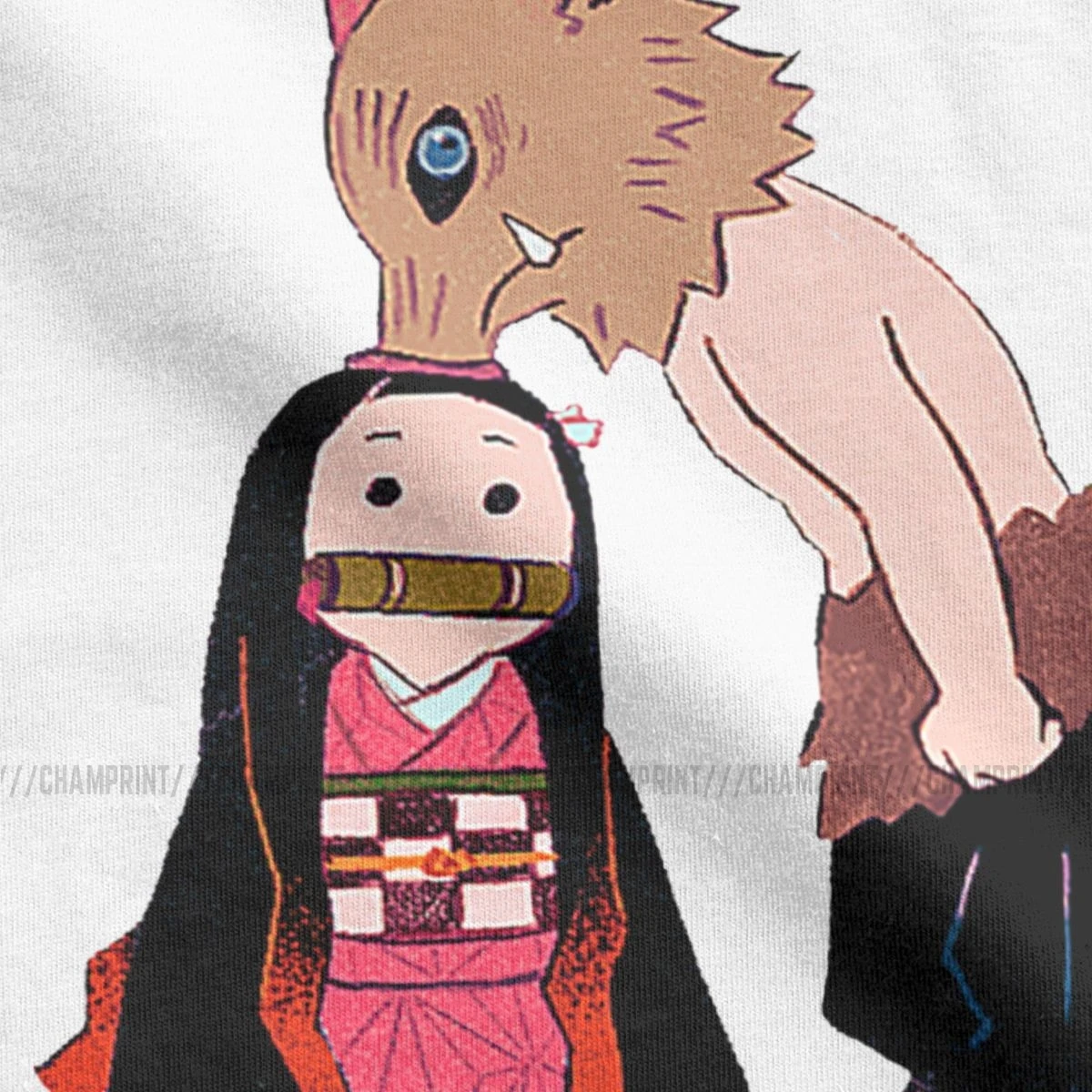 Men T Shirt Nezuko Inosuke Funny Pure Cotton Tee Shirt Demon Slayer Anime Demon Blade T Shirts Round Collar Tops Present T Shirts Aliexpress
