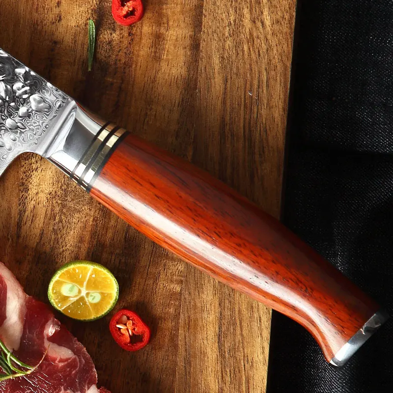 YARENH 7 inch Santoku нож шеф-повара японский VG10 филе нож Дамаск Сталь овощей Ножи лучшие sharp Professnal Кухня Ножи