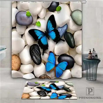 

Custom Butterfly (1) Waterproof Shower Curtain Doormat Home Bath Bathroom Polyester Fabric Multi Sizes#2019-1-05-20