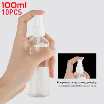 

10 Pcs 100ML Clear Plastic Perfume Empty Spray Bottle Travel Makeup Beauty
