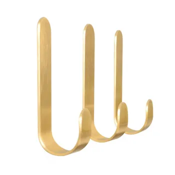 

L-Shape Heavy Duty Brass Hooks For Bathroom Kitchen Garage Wall Mounted Clothes Towel Robe Hat Hangers