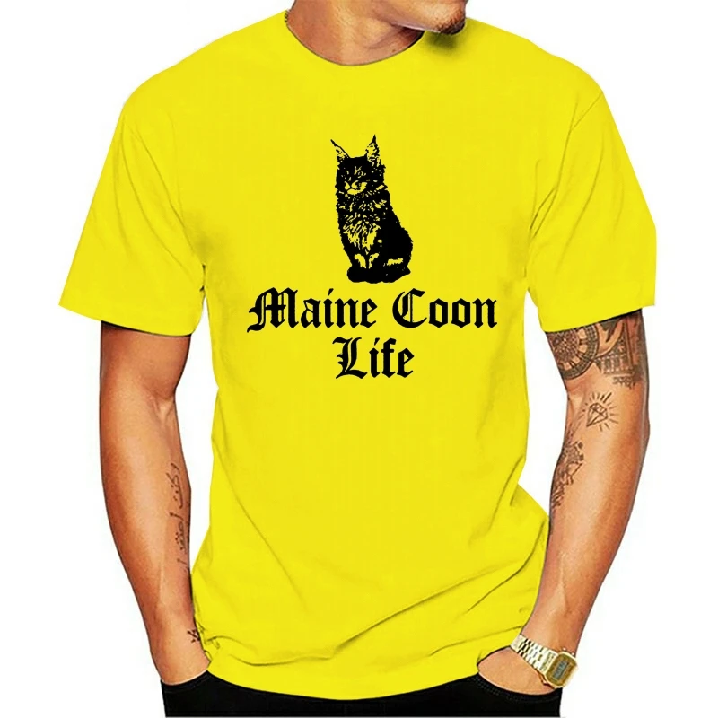 

2020 Leisure Fashion 100% Cotton O-neck T-shirt Short Sleeves New Men Clothing Maine Coon Life