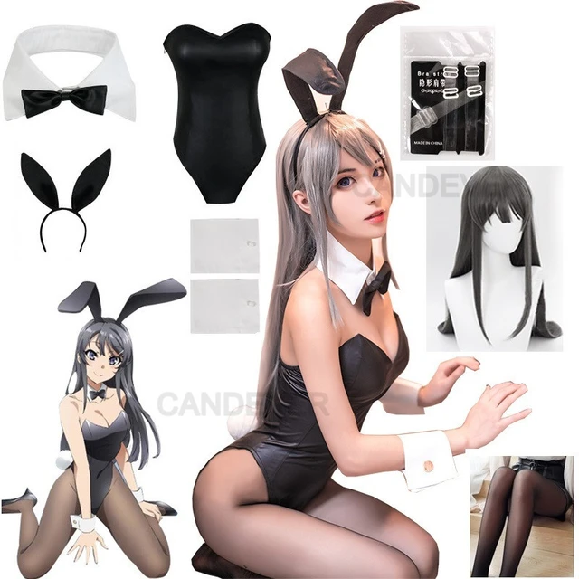 Anime Seishun Buta Yarou wa Bunny Girl Senpai no Yume wo Minai Cosplay  Costume Girls Sexy Cute Faux Leather Rabbit Hallowe - AliExpress