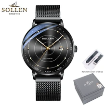 Aliexpress - Automatic Mechanical SOLLEN Luxury Brand Men Watches Waterproof Date Luminous Hands Fashion Mesh Steel Business Male Clock 312