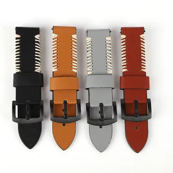 

Fashion Waterproof Watch Band Strap Pin Buckled Leather Wristband Wristwatch Bands Replacement Accessories for Samsung Watches