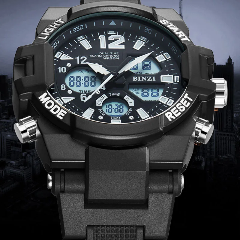 

Electronic Wrist Watch Men Digital LED Luxury Shock Watch Military Sport Brand Waterproof Big Face Running Outdoor reloj hombre