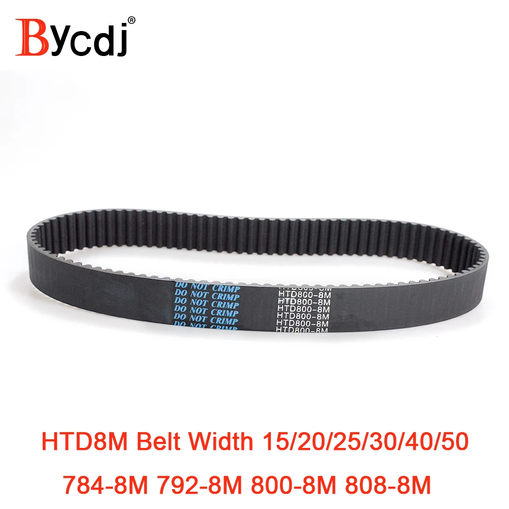 HTD Rubber Timing Belt 480-8M-30mm - 8mm Pitch 60 Teeth Neoprene Rubber With Fiberglass Core