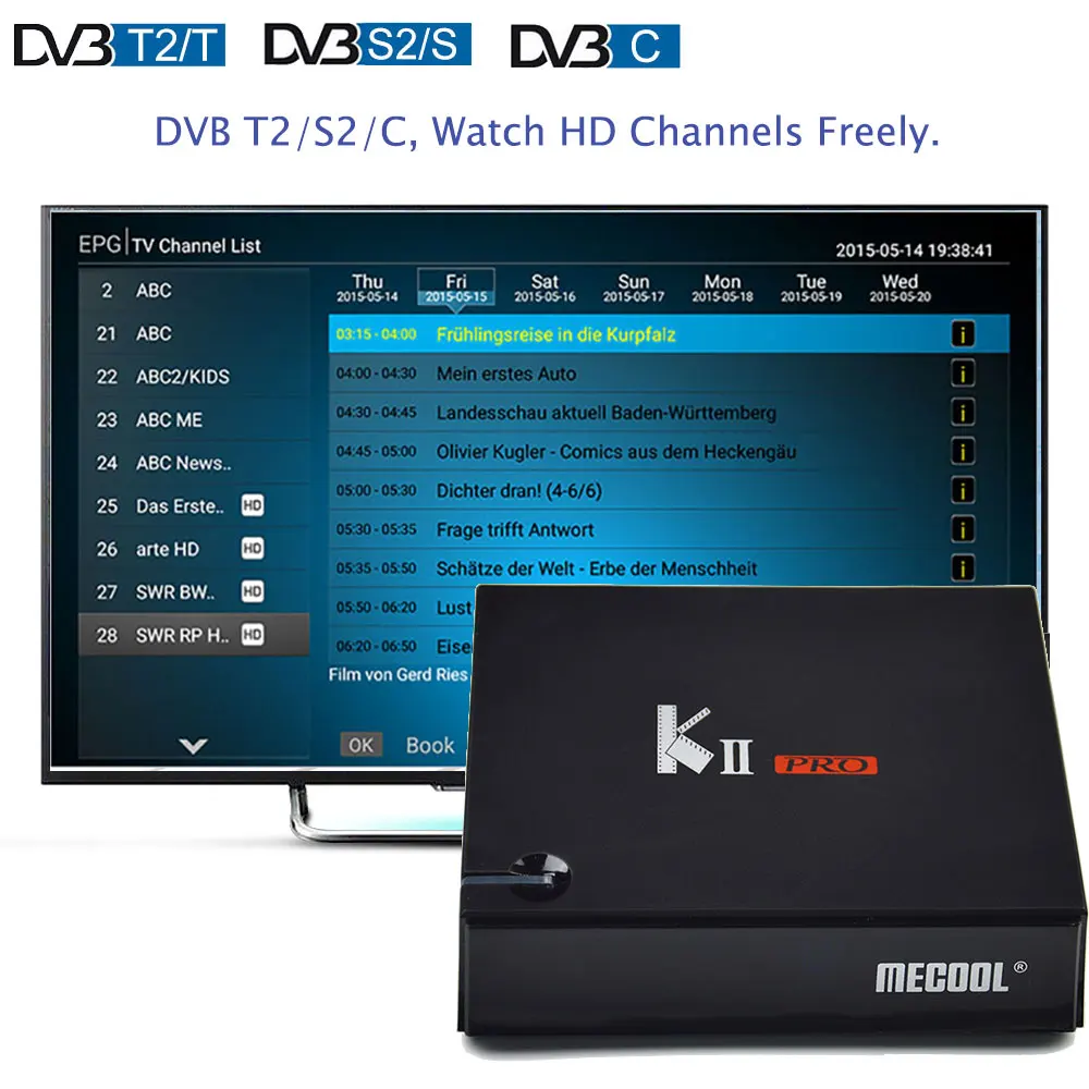 KII PRO DVB-S2 DVB-T2 S905d Android 7,1 ТВ приставка четырехъядерный 2 Гб 16 Гб K2 pro DVB T2 S2 4K медиаплеер CCCAM NEWCAMD двойной Wifi BT4.0