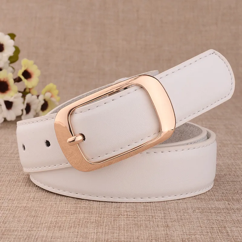 

Fashion Wide Belt COW Leather Suede Sole for Women Belt Luxury Metal Buckle Clothing Accessories Dress Suits 6 Colors 105 cm