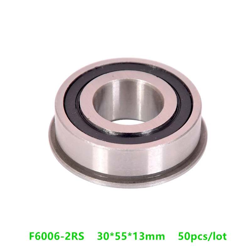 50 шт./лот фланцевый подшипник F6006-2RS F6006RS F6006 2RS RS 30x55x13 мм фланцевые радиальные