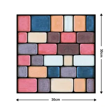  New design 3d three-dimensional wall sticker brick pattern PVC tile background wall stickers creative wallpapers self-adhesive 