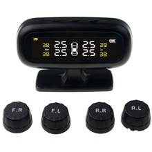USB солнечная зарядка TPMS автомобильная система контроля давления в шинах Сигнализация утечки температуры воздуха в шинах PSI Бар датчик контроля стволовых клапанов