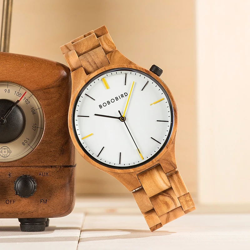 Часы BOBO BIRD Wood Relogio Masculin мужские часы Топ люксовый бренд кварцевые Простой стиль