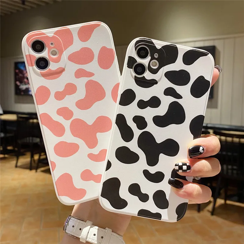 Модный чехол LUPWAY с леопардовым принтом молочной коровы для телефона iPhone 13 12 11 Pro Max