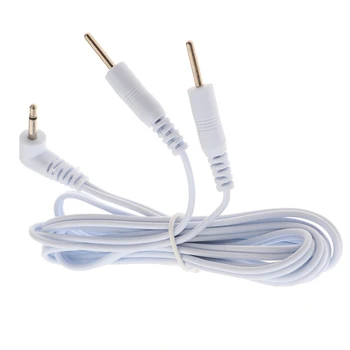

1PCS 2 Way Electrotherapy Electrode Lead Wires Cable For Connection Massage Stimulator 1.2M