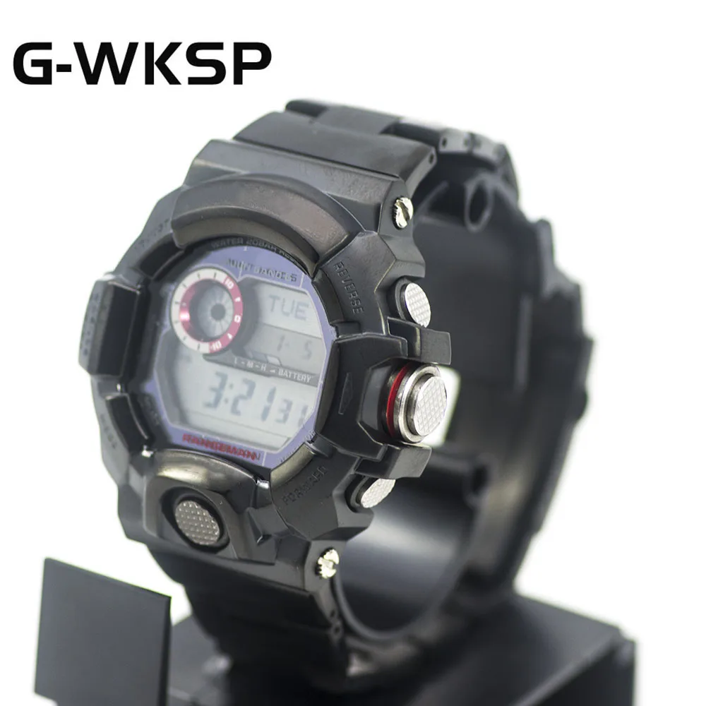 

G-WKSP Black Set GW9400 Watchband Strap Modification 100%Metal Stainless Steel Watch Case/Bezel