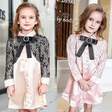 Брендовое платье принцессы с блестками и перьями для маленьких девочек; коллекция года; сезон весна; детское платье для свадебной вечеринки для девочек; ; одежда для малышей; N6903