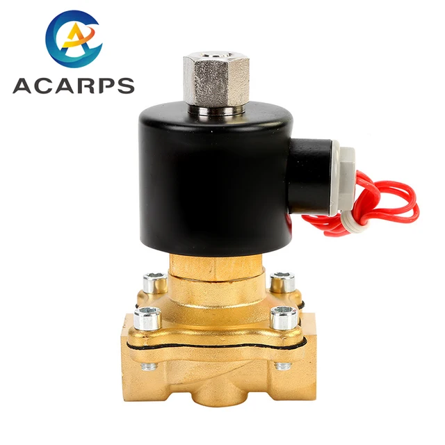 1/4 "1/2" 3/4 "1" 2Way ไฟฟ้าวาล์วน้ำ220VAC 24VDC 12VDC 24VAC 110VAC ปกติเปิด Solenoid วาล์วทองเหลือง 1