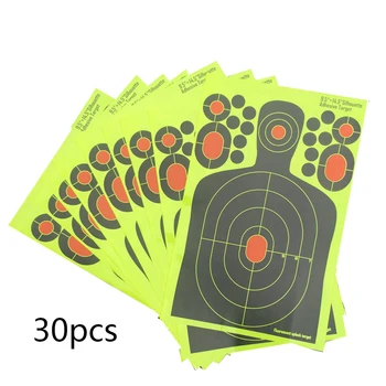

10/20/30/40/50Pcs Target Paper Accessory Fluorescent yellow High visibility