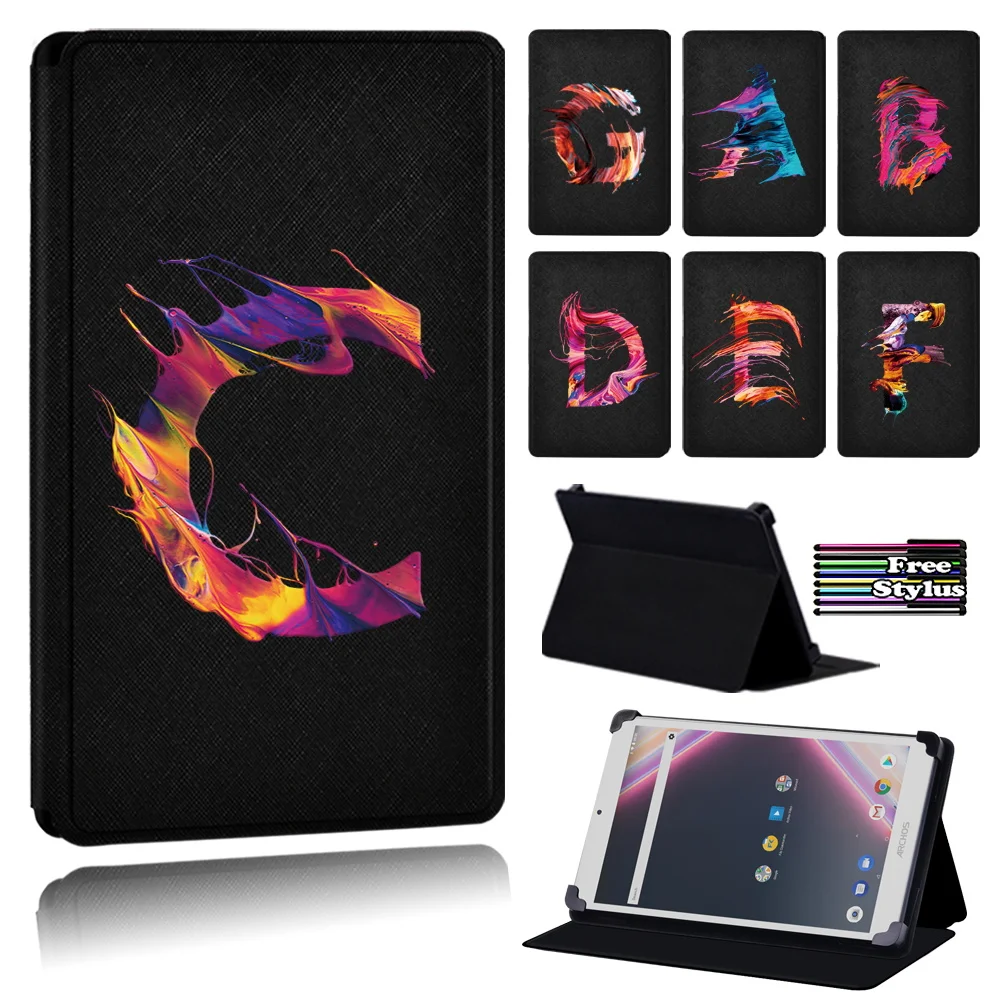 

Paint Letter Soft Leather Flip Tablet Case for Archos Core 80 /Archos Core 101 3G/Archos Core 10 (3G Ultra/3G V2) + Free Stylus