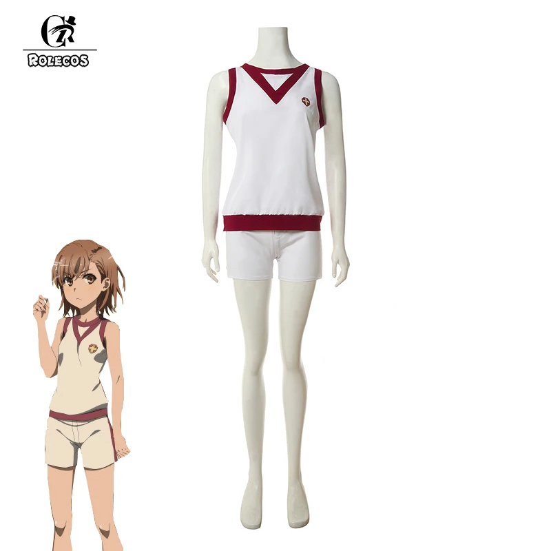 ROLECOS аниме Toaru Kagaku no Railgun T Косплей Костюм Misaka Mikoto косплей костюм женская школьная