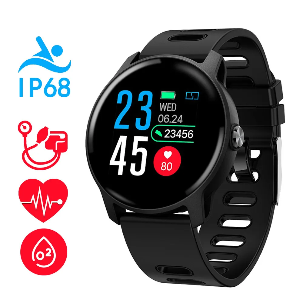 

S08 Men Sport Pedometer Smart Watch IP68 Waterproof Fitness Tracker Heart Rate Monitor Women Clock Smartwatch For Android IOS