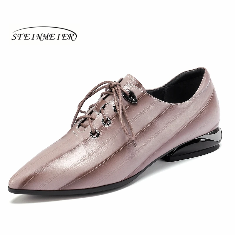 

Women flats summer spring single oxford shoes 2019 genuine leather flat heels fashion shoes for woman brogues laces shoes