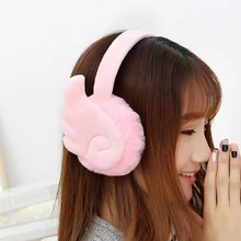 Moda asa de pelúcia feminino inverno earmuff quente orelha muffs fones ouvido meninas earmuffs fone ouvido aquecedores protetor pele