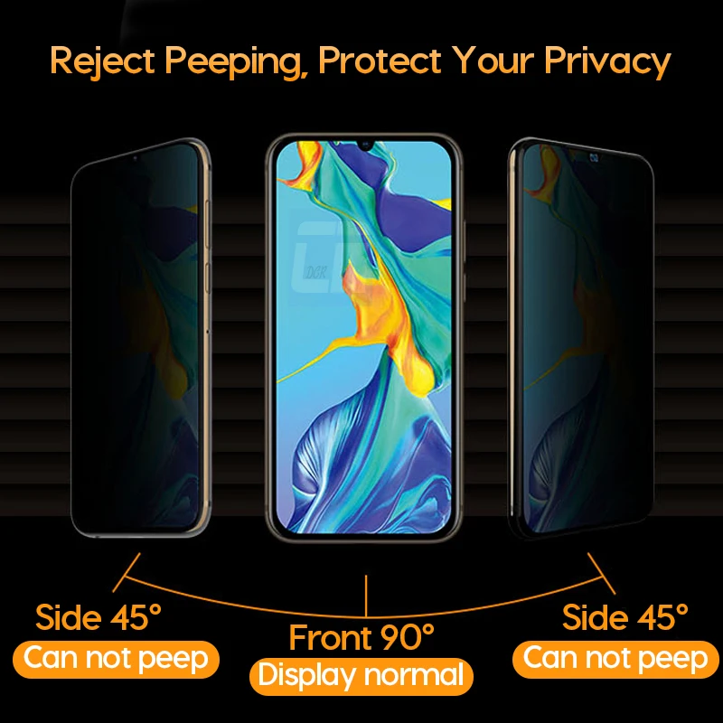 Антишпионская защита для экрана Huawei P30 P20 Honor 10 Lite противошпионское закаленное