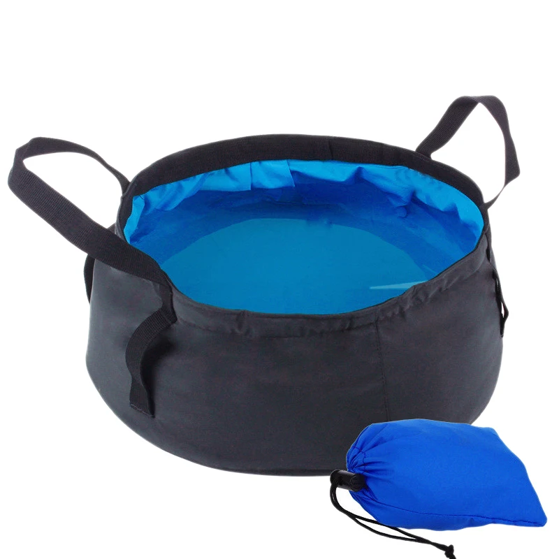 

TOP!-8.5L Outdoor Portable This Washbasin Wash Camping Folding Pot Camping Cookware Set Outdoor Portable Washbasin