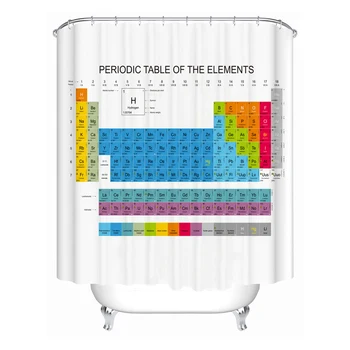 

Periodic Table of Elements Background Bathroom Shower Curtain Science Education Theme for Home Bathroom TB Sale