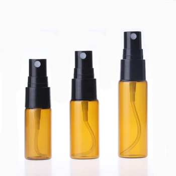 

250Pcs Glass Amber 10ml 15ml 20ml Bottle Spray Refillable Skin Care Perfume Empty Fine Mist Atomizer Sample Cosmetic Vials