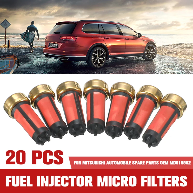 MD619962 Auto Car Petrol Fuel Injector Micro Filter 20 Pieces Fit For Mitsubishi Automobile Spare Parts 14*6*3mm fuel injector cleaner,diesel injector tube,fuel injector removal tool