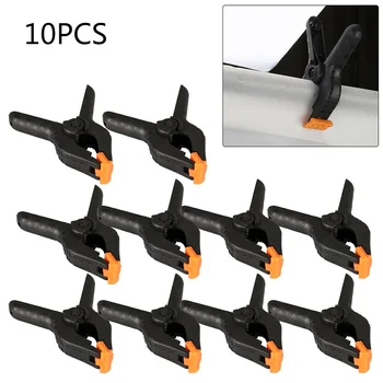 

10pcs 4.5Inch Woodworking Spring Clamps DIY Plastic Nylon Toggle Clamp Tools For Photography Backdrops, Woodworking, Crafts