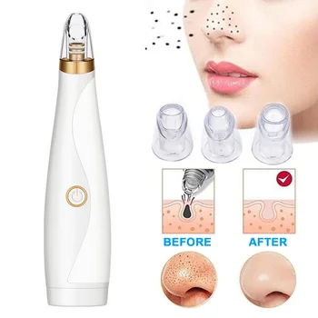 

Blackhead Remover Vacuum Portable Battery Powered Facial Pore Cleanser Tools with 6 Suction Heads LED Display for Face Skin Care
