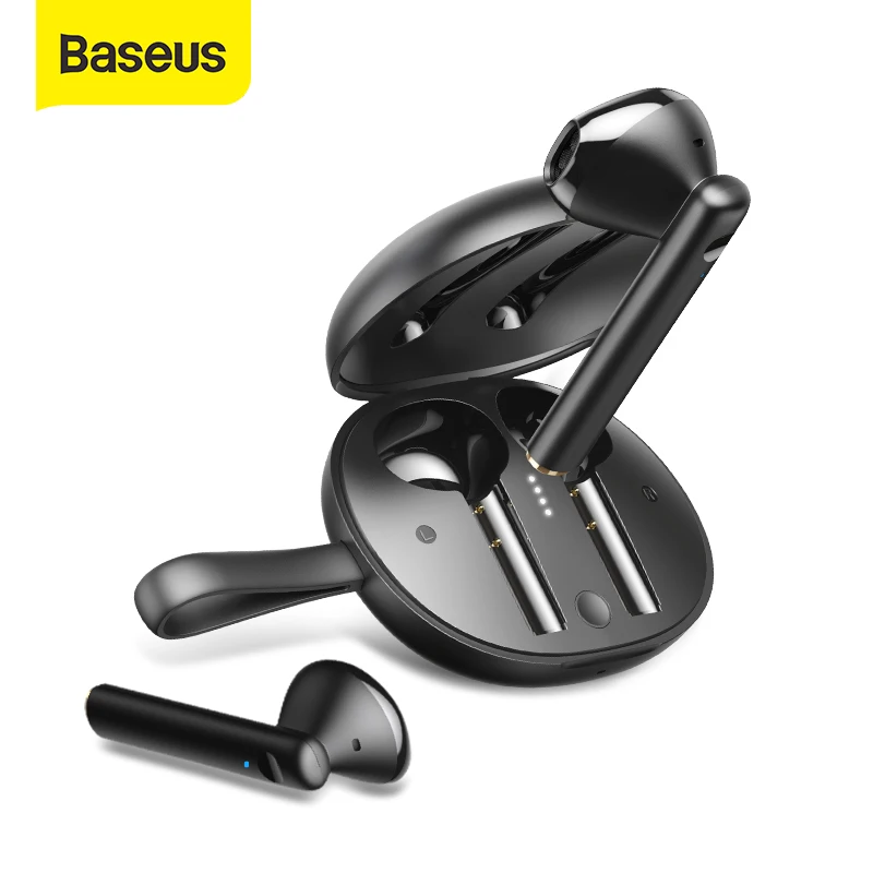 Baseus W05 TWS Bluetooth Headphones Wireless 5.0 Earphones IP55 Waterproof HD Stereo Earbuds Support Qi Wireless Charging