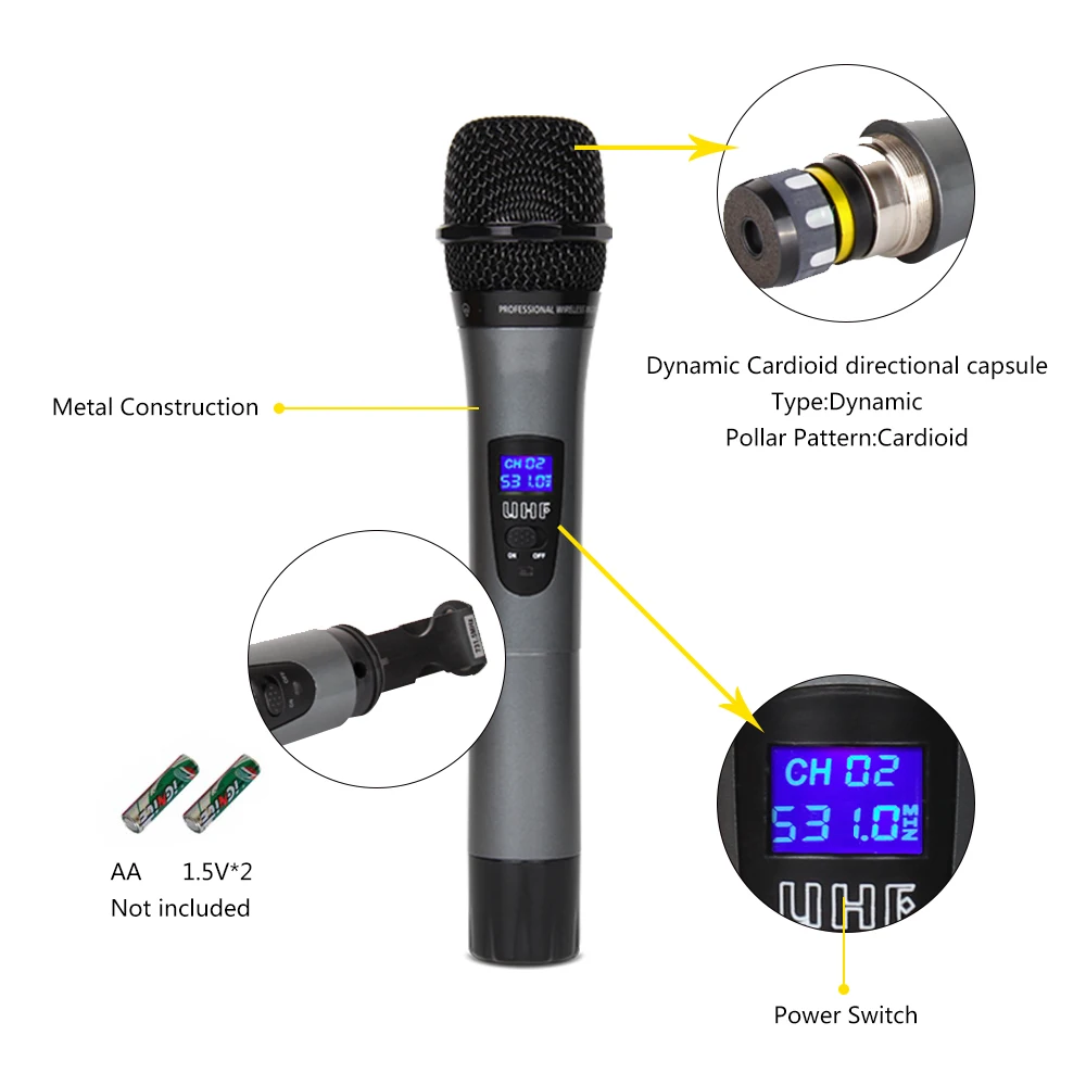 XTUGA высшее качество EW240PLUS 4 канала беспроводная система микрофонов UHF для караоке