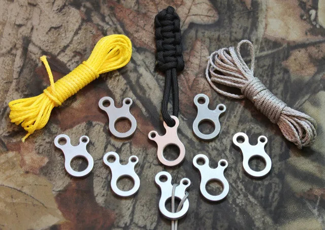 Aluminium Alloy Outdoor Equipment 3-Hole Type Multi Purpose Fast Knot String Clip 3-hole Tied String Clip Tent Rope Knot Tool