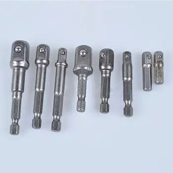 

8*Socket Adapter Hex Power Drill Bit Driver Bar Wrench 1/4 3/8 1/2 Pack UK