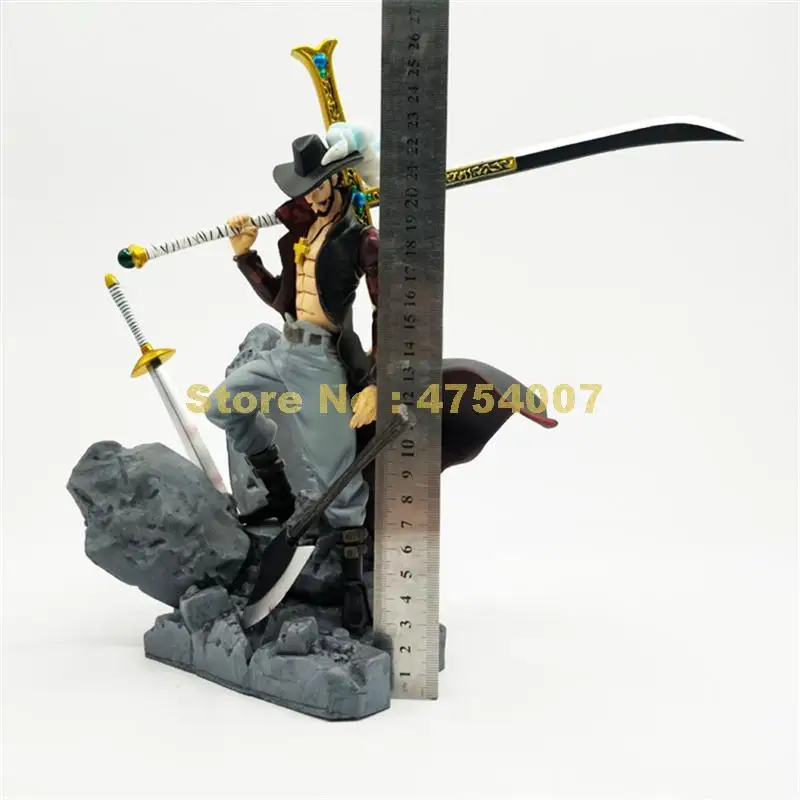 Аниме one piece dracule Mihawk истребитель версия статуя Будды из ПВХ, движущаяся фигурка, модель Большие размеры 26 см плюшевая игрушка