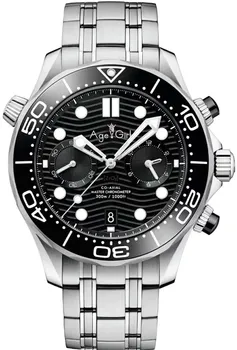 

Luxury Brand New Men Automatic Mechanical Watch Silver Black James Bond 007 Ceramic Bezel Sapphire Master Limited Watches 44MM