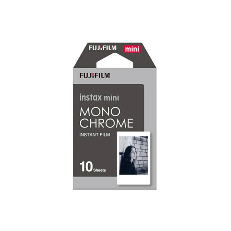 Фотобумага 10 листов fujifilm instax mini Черный и белый цвета время фотобумага для fujifilm instax mini камера