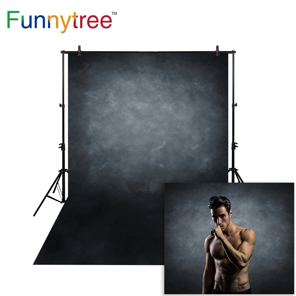 

Funnytree thin vinyl cloth photographic background dark black old master texture solid color newborn MH-098 props decoration